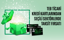 TEB Ticari Kredi Kartları ile Mobilya Harcamalarınıza Faizsiz +3  Taksit Fırsatı !
